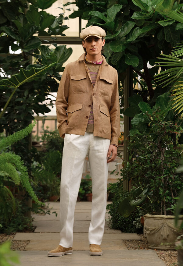 Paul Stuart Linen Shirt Jacket Look, image 1